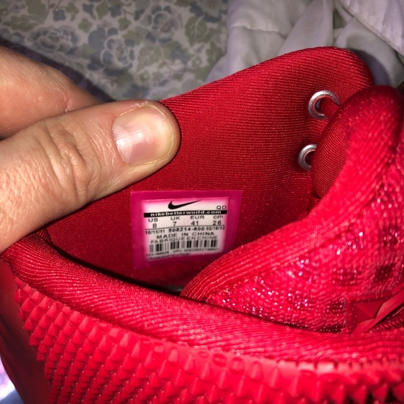 Yeezy Red October Authentic 2014 Nike Air Kanye Size 8 Sneakers Shoes - Picture 6 of 15